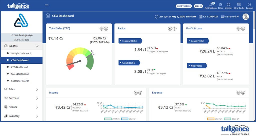 CEO Dashboard | Talligence