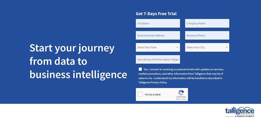 Talligence Get 7-Days Free Trial